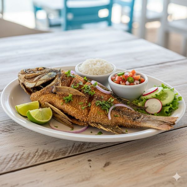 Imagen de bienvenida con mariscos